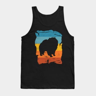 Chow Chow Distressed Vintage Retro Silhouette Tank Top